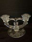 Vintage Glass Candelabras
