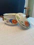 Metal covered casserole dish