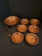 Burl Walnut Salad Set