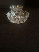 Pressed glass serving lot