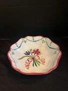 Vintage Handpainted Serving Bowl