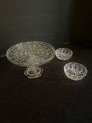 Pressed glass serving lot