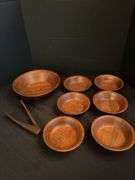 Burl Walnut Salad Set