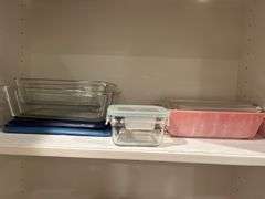 Glass storage with lids