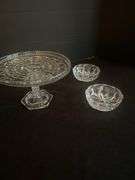 Pressed glass serving lot