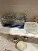 Glass storage with lids