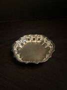 Silver Plate Tray with Divided Glass