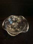 Silver Plate and Glass with Silver Bowl
