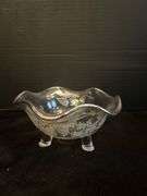 Silver Plate and Glass with Silver Bowl
