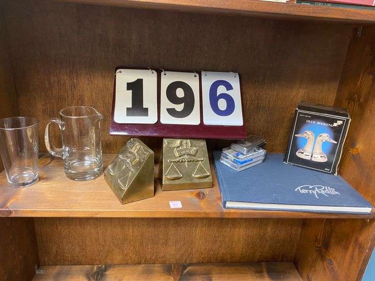 MISC. AND HEAVY BRASS BOOKENDS image
