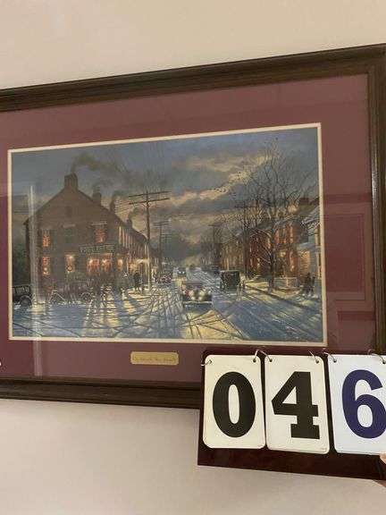 DAVID BURNHOUSE  "CITY SIDEWALKS, BUSY SIDEWALKS" PRINT 27 BY 37 image