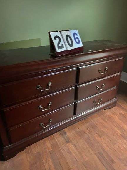 SIX DRAWER DRESSER - 61 BY 34 BY 18 image