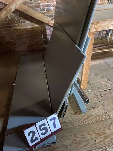 RESTROOM PANEL DIVIDERS - 2 DOORS AND 2 STATIONARY WITH HINGES image