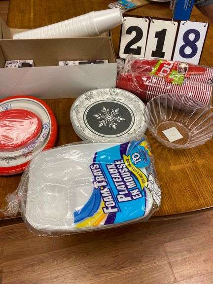 MISC. LOT OF CUPS, PLATES, AND SILVERWARE image