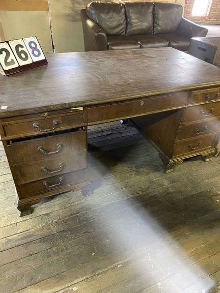 LARGE OFFICE DESK - 66 BY 36 BY 31 image