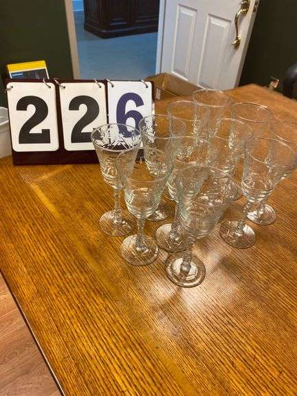 ELEVEN CRYSTAL GOBLETS image
