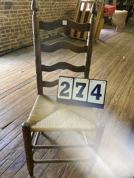 LADDER BACK RUSH CHAIR image