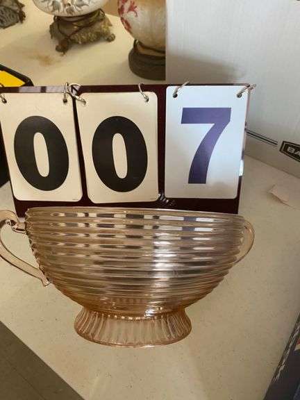 PINK DEPRESSION GLASS BOWL image