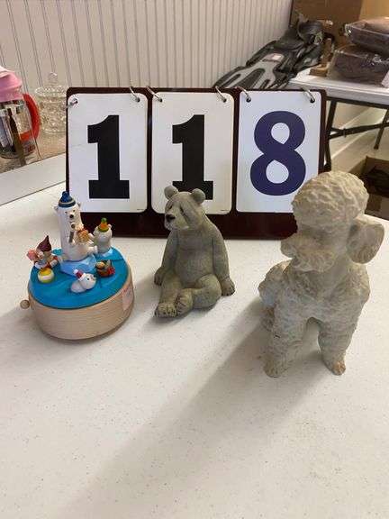 WOODERFUL LIFE MUSIC BOX, QUARRY CRITTERS BEAR, KIESER GERMAN POODLE image