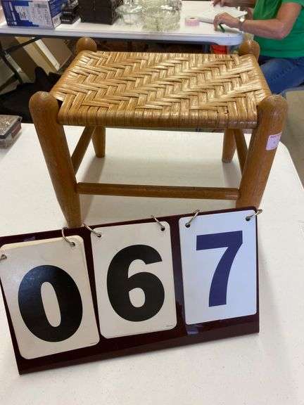 WICKER STOOL image