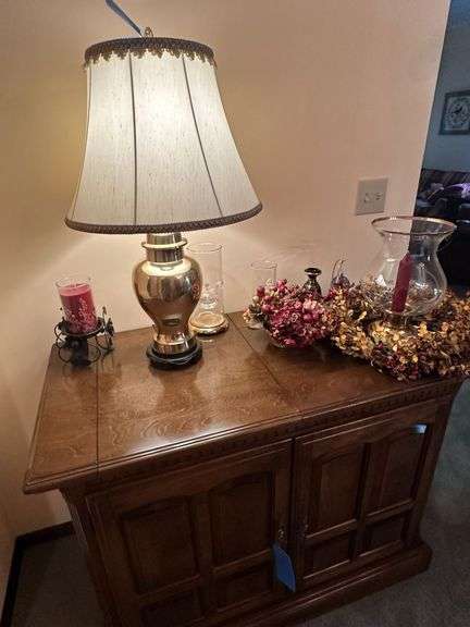 Lamp, Items on top of Cabinet
