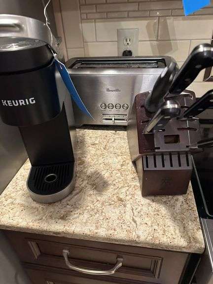 Kurig Coffee Maker, Toaster, Knife Set
