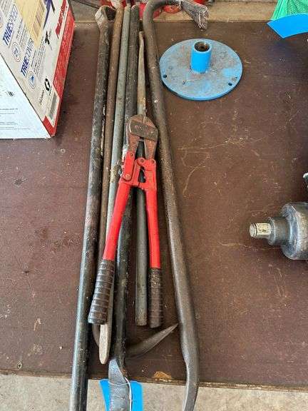 Crowbar, Bolt Cutters, Tire Tools image