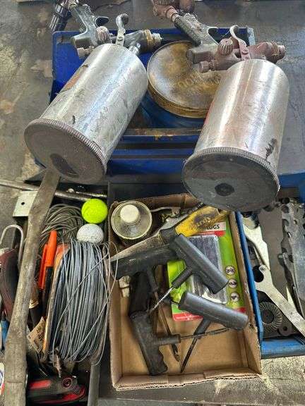 Paint Guns, Wire, Tire Repair (4 boxes) image