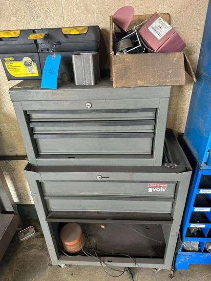 Craftsman Rolling Toolbox, 2 pc. and tools image