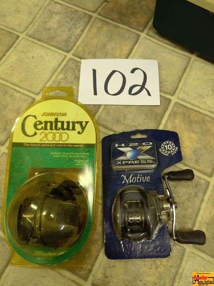 (2) Fishing Reels: Johnson Century 2000 and H2O Xpress Motive image