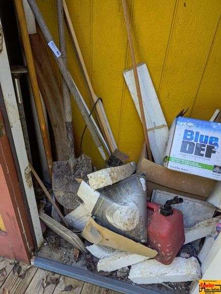Contents Of Outdoor Closet: Mixed Tools & Supplies