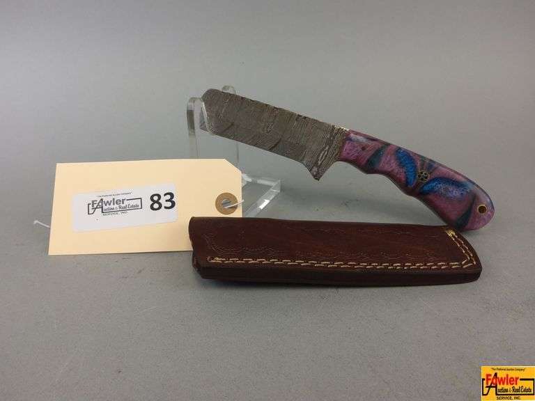 Damascus Style Steel Chef's Knife with Sheath image