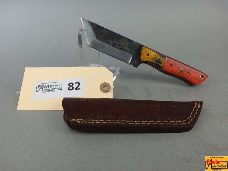Handmade Fixed Blade Knife with Leather Sheath image
