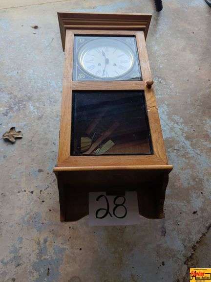 Pendulum Wall Clock Handcrafted By J.H. Carroll, Aug. 1983 image