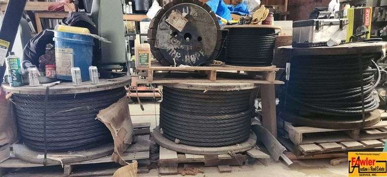 (6) Rolls Of Steel Cable Ranging From 1/2” to 2” (located at William Way) image