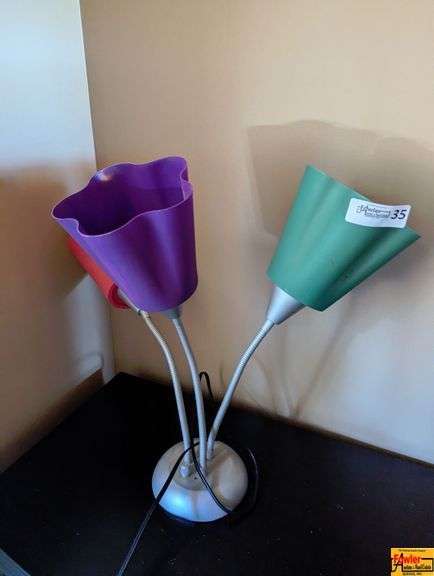 Multi-Colored Three Headed Desk Lamp
