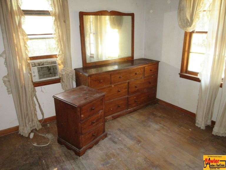 Night Stand & Dresser With Mirror image