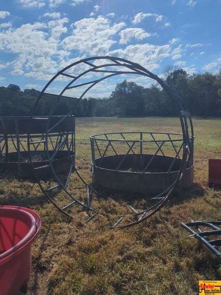 Metal Round Bale Hay Feeder image