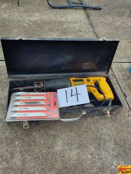 DeWalt Reciprocating Saw With Blades In Metal Case image
