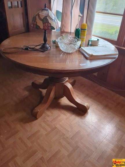Pedestal Dining Table (Contents on top Not Included) image