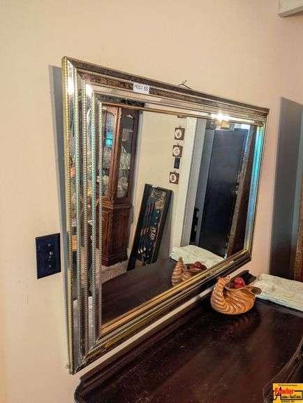 Large Ornate Framed Wall Mirror