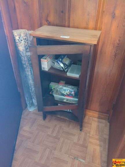 Wooden Cabinet & Contents image