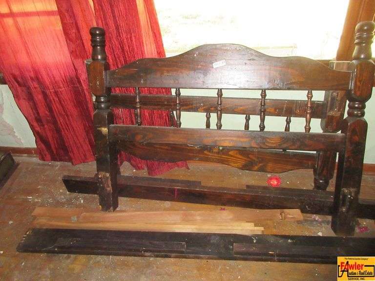 Wood Full Bed Frame With Rails image