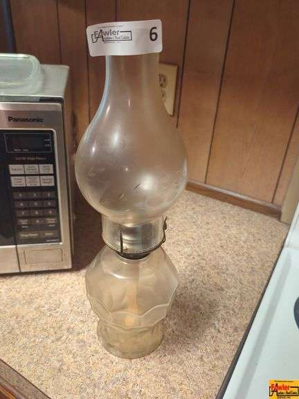 Vintage Style Glass Oil Lamp image