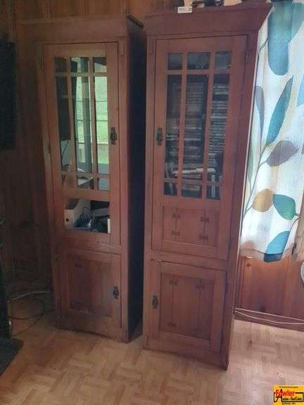 Two Wooden Cabinets, (Contents Not Included) image