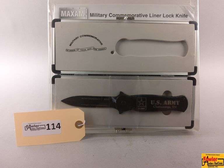 MAXAM Military Commemorative Liner Lock Knife - U.S. Army image