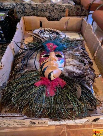 Decorative Feathered Mask