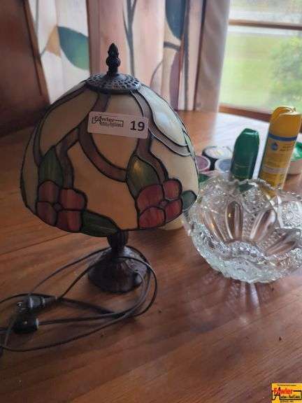 Tiffany-Style Lamp and Glass Bowl image