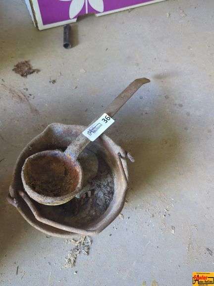 Cast Iron Ladle and Pot
