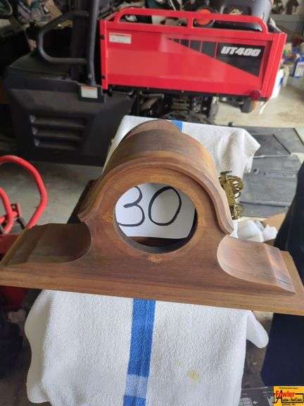 Vintage Mantle Clock Case With Movement image